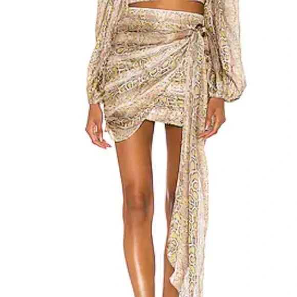 ROCOCO SAND Rhea Mini Skirt set in Snake Multi - Picture 10 of 16